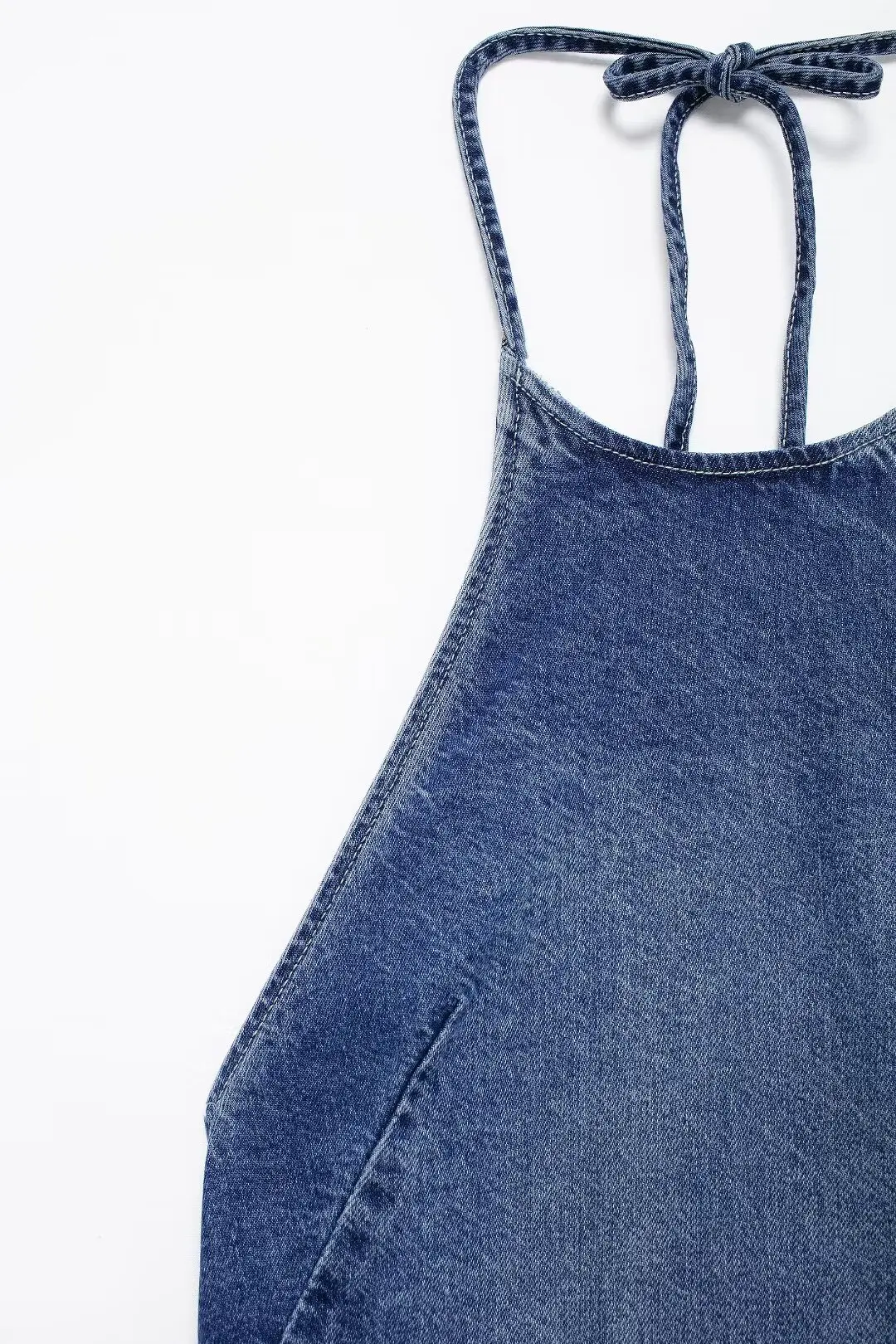 Description Picture 4 of itemTRAFSHE Woman Halter Mini Dress Denim Woman Sexy Backless Party Dresses for Women Off Shoulder Dress