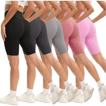 S-XXXL Bike Shorts Women High Waist 3 Pockets Workout Yoga Shorts Stretch Gym Fitness Comfort Ready to Wear Activeweanning Pants 1