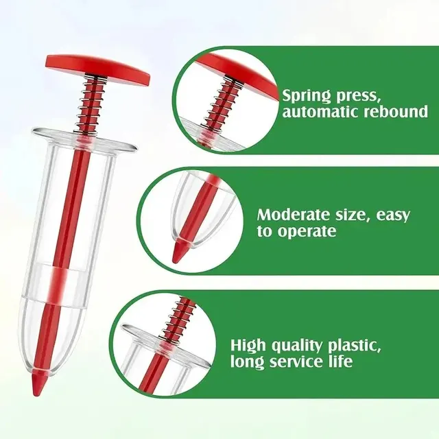 1pc Garden Seeds Dispenser,Mini Handheld Flower Grass SyringeSeeder Garden Seeds Dispenser Sowing Supplies For Garden Seeds 4