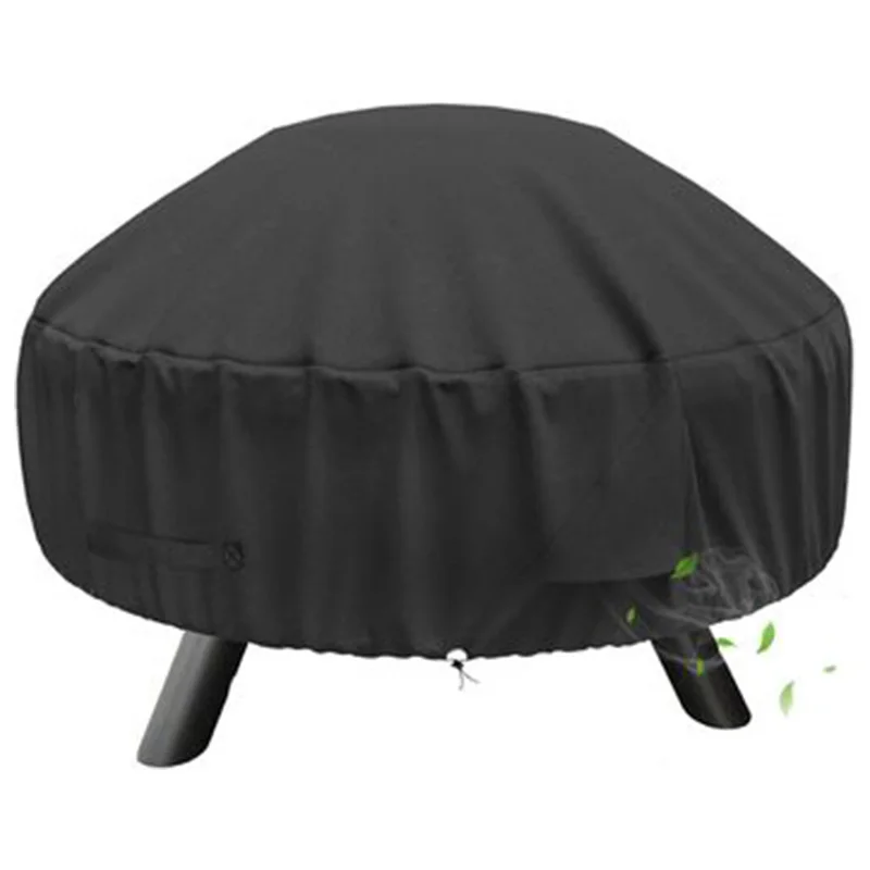 

wholesale patio garden Heavy Duty Outdoor 420D Oxford Waterproof Round Fire Pit Cover