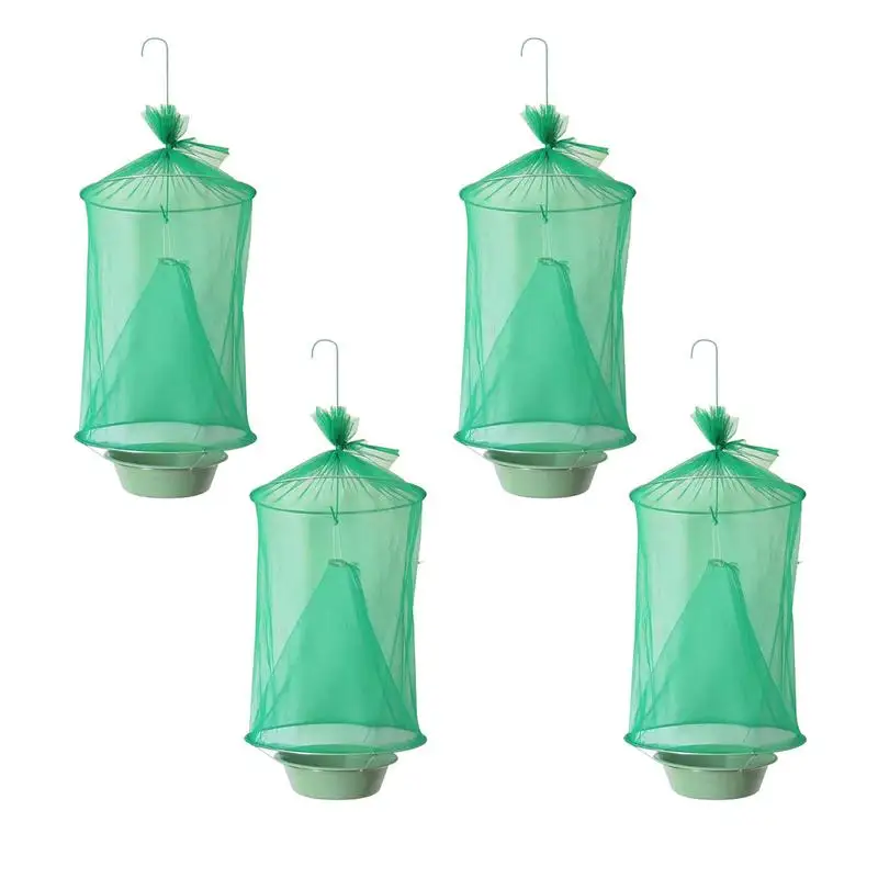 

Ranch Fly Traps Outdoor Reusable Hangable Ranch Fly Trap Hangable Stable Fly Traps Cages With Bait Tray Horse Fly Catcher