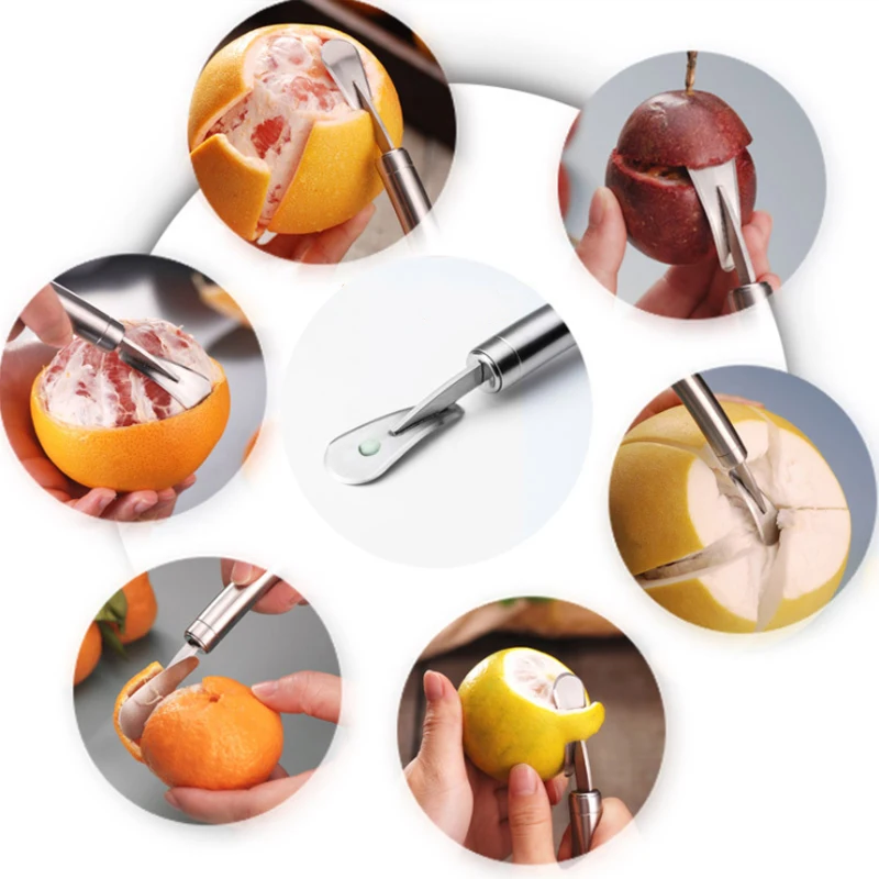 Stainless Orange Peeler Opener Lemon Cutter Fruit Peel Remover Tool Grapefruit Slicer Fruit Peel Remover Tool Kitchen Accessorie