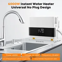 Mini chauffe-eau instantané, chauffe-eau électrique sans réservoir, petit avec affichage de la température LED 2