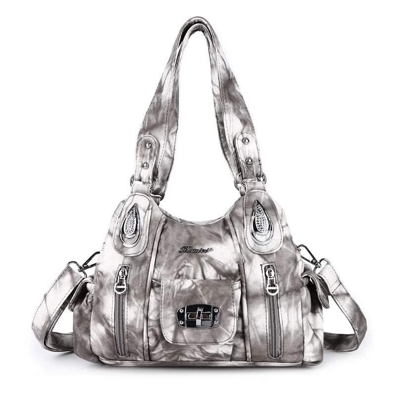 Angelkiss Women Small Handbags Large PU Shoulder Bag Satchel