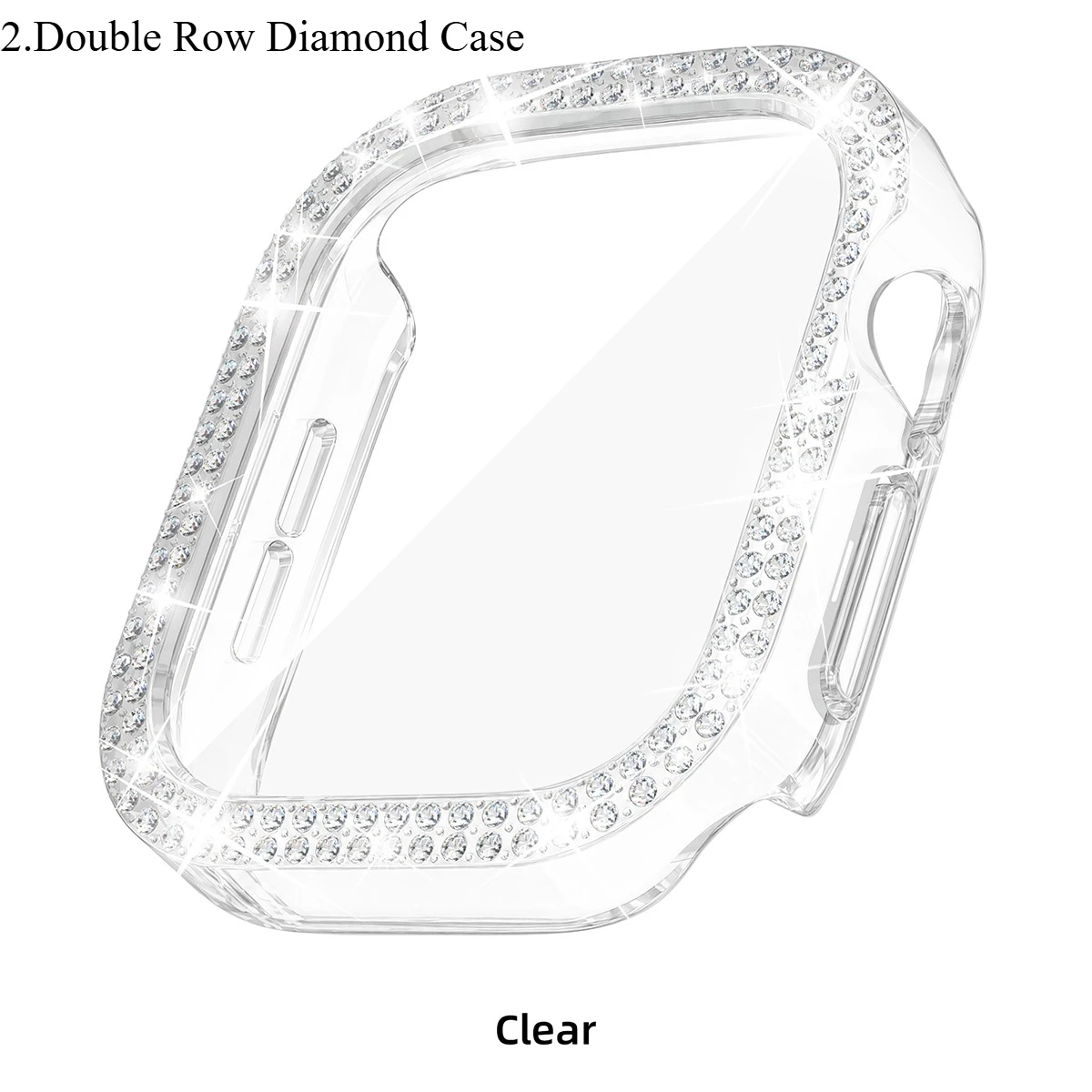 Diamond-Embellished Apple Watch Case with Screen Protector