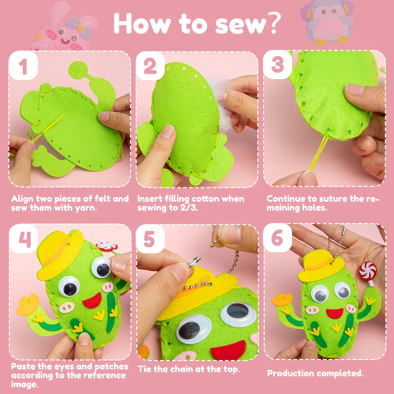 Sewing Craft Kit for Kids DIY Doll Toys Beginners