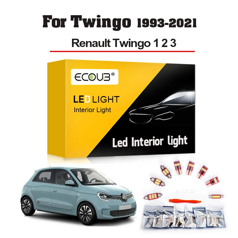 Kit Luce Interna Led Per Twingo 1 2 3 Renault Twingo 1993- 2014 15 16 17 18 2019 2020 2021 Cupola Tronco Targa Luci Led