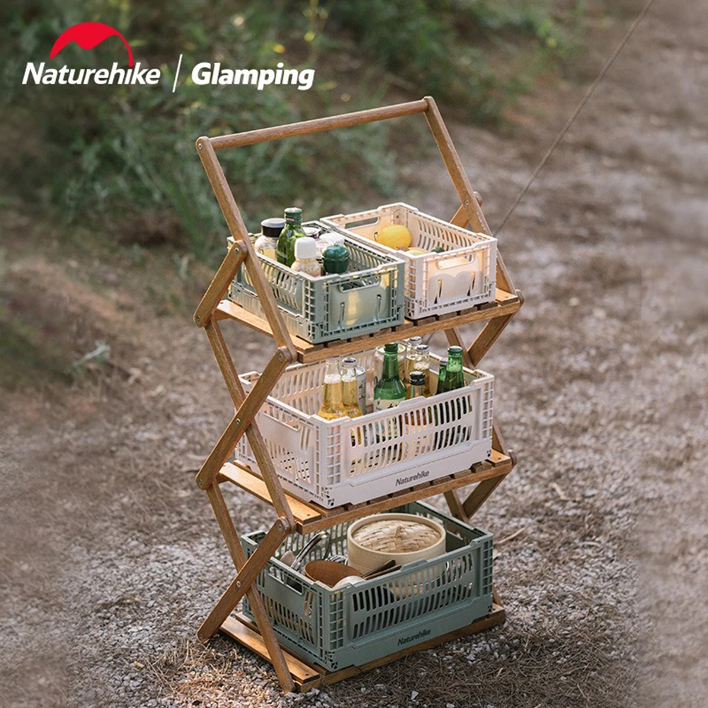 

Складная корзина для хранения Naturehike, портативная полипропиленовая коробка для хранения на 17 л, многофункциональные складные принадлежности для кемпинга и пикника на открытом воздухе, барбекю