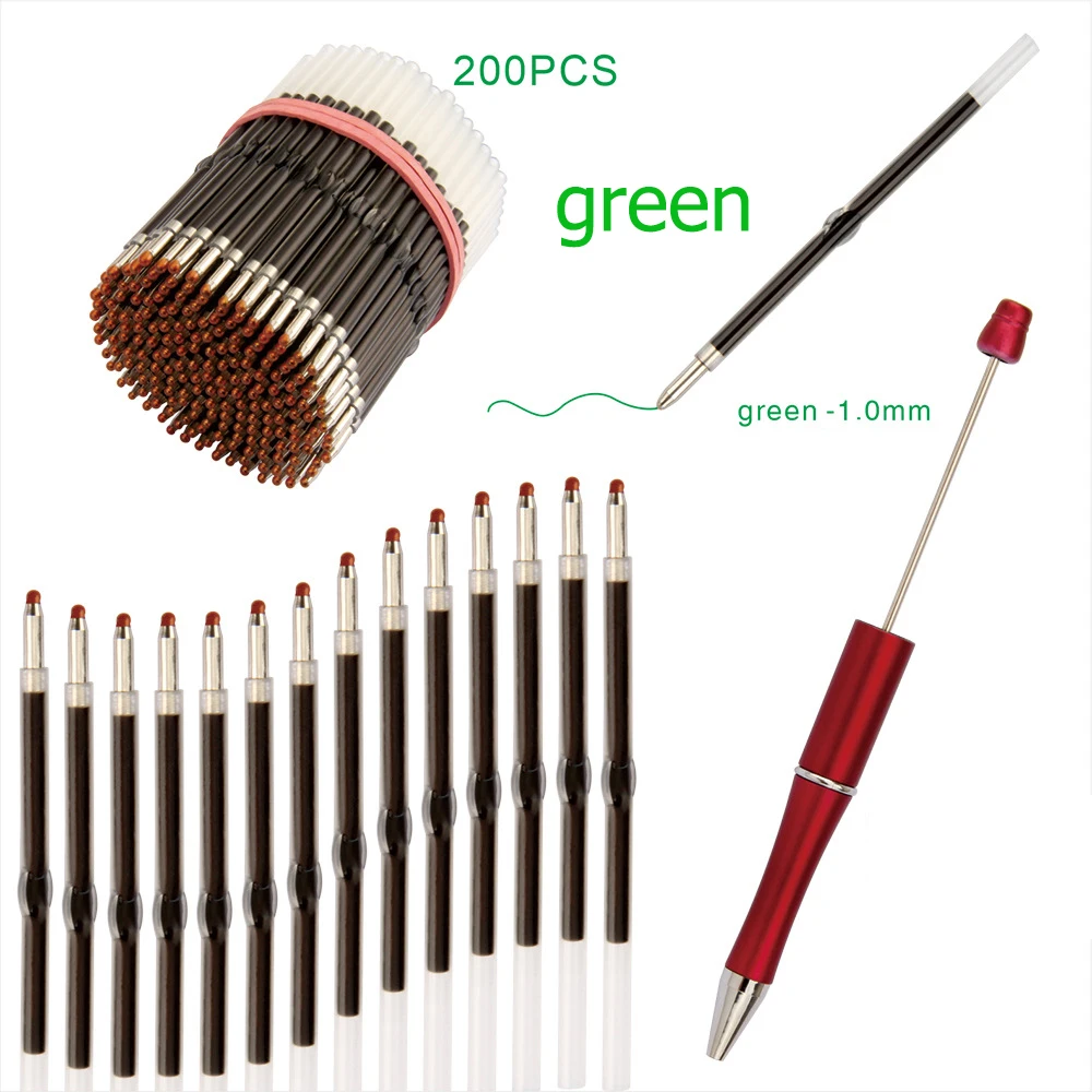 5 Set Di Ricariche Per Penna A Sfera, 200 Pezzi Con Inchiostro Nero 1,0 Mm – Mine Di Ricambio Asciugatura Rapida Per Ufficio E Scuola - 2