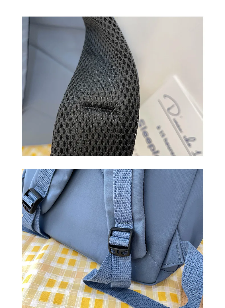 School bag new style 2024 simple girl middle school student junior high school student backpack nylon cloth Japanese cute