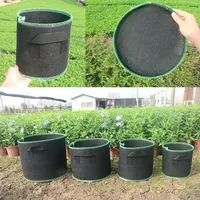 Vegetable/Flower/Plant Grow Bags 2/3/5/7/10 Gallon Thickened Non-Woven Grow Bags Aeration Fabric Pots with Handles Flower Pot 6