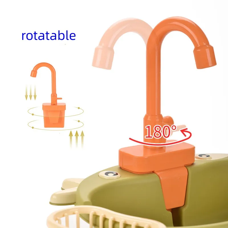 Kitchen Toy Plastic Dish Wash Sink Set Children Simulation Pretend Role Play Housework Kit Early Educational Toys For Children