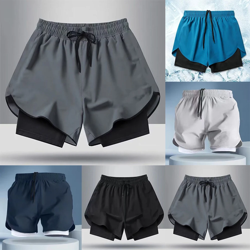 Breathable 2 In 1 Sportwear XL Breathable Running Shorts For Casual Use Polyester Spandex Fabric Regular Length 2 Sd8925d514057497c870140a2a7d272e6n
