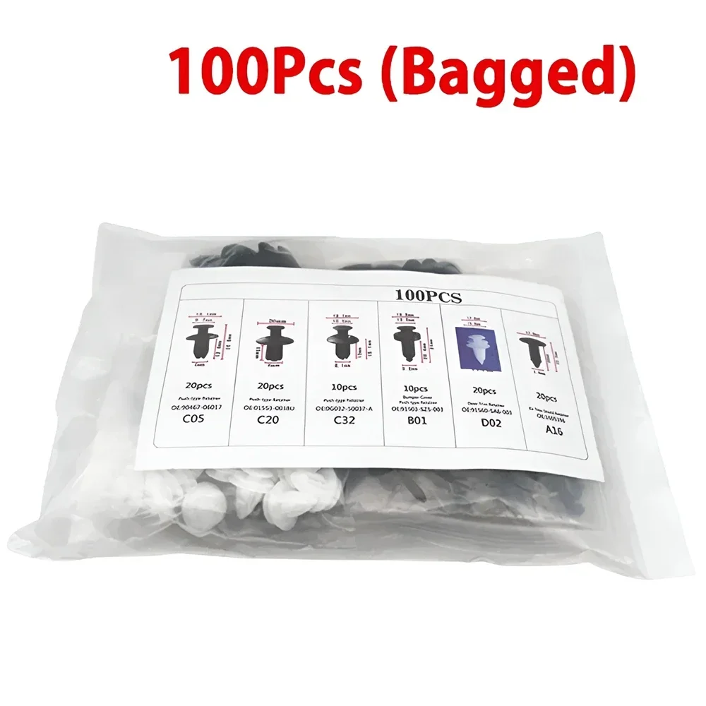 100x Clips De Parachoques De Guardabarros Clips De Remaches De Sujetador De Pasador De Panel De Puerta De Empuje De 9 Mm Nuevo Baoblaze Clips De Parachoques De Coche
