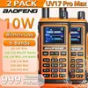 1pc 5/10W UV 17 Pro Max Walkie Talkie, Four Bands Wireless Copy Frequency Powerful Waterproof Two Way Radio, Long Range WalkieTa 1
