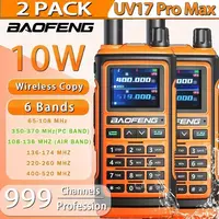 1pc 5/10W UV 17 Pro Max Walkie Talkie, Four Bands Wireless Copy Frequency Powerful Waterproof Two Way Radio, Long Range WalkieTa 1