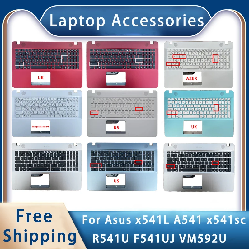 

New For Asus Vivobook x541L A541 x541sc R541U F541UJ VM592U;Replacemen Laptop Accessories Palmrest/Keyboard