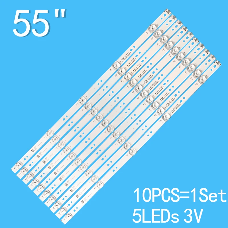 10PCS 540mm LED TV accessory for 55 3V 5 lamp square lens JL. D55051330-105ES-V01D yyt 10pcs general direct type 3v 6v lamp beads repair commonly used lcd tv led backlight with optical lens fliter for 32 65 inch