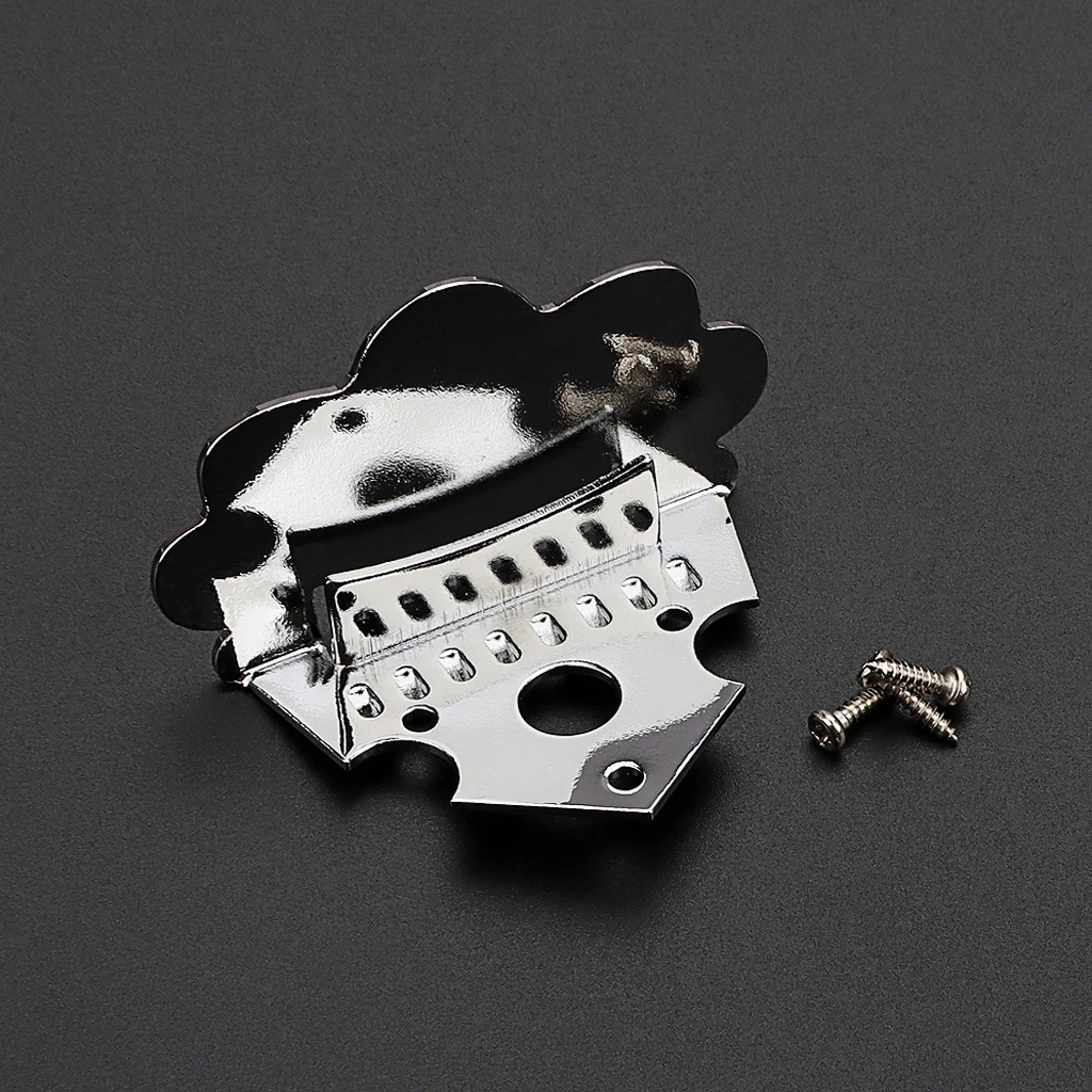 Mandolin Tailpiece Metal Triangle for 8 String Mandolin Silver