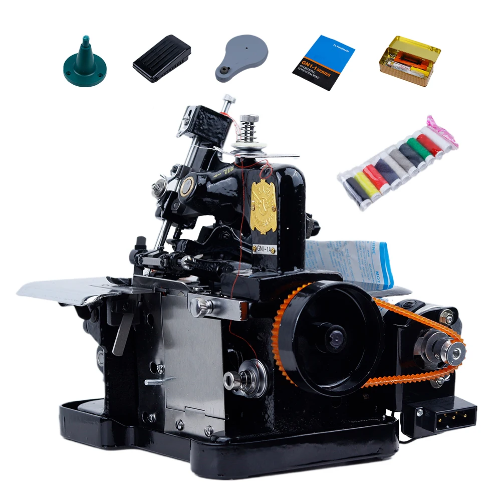 220V/180W/250W Household Sewing Overlocking Machine Small Desktop Electric Overlocking Knitting Machine Garment Processing Tool 5