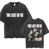 The Last of Us Summer Washed T-shirt Fashion Trend Punk Hip Hop Print Fashion T-shirt Men's Cotton T-shirt Men's Street Style 3