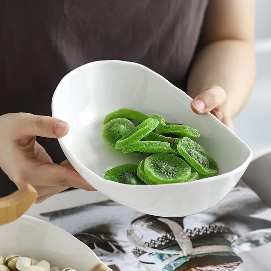 Ceramic Fruit Bowl for Kitchen Counter 3 Tier Fruit Basket with Metal Stand Tiered Fruit Stand for Countertop Snack Nuts Cake D