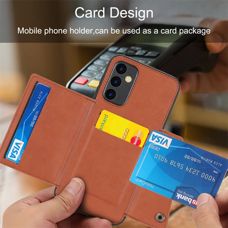 PU Leather Magnetic Holder Wallet Case with Card Slot