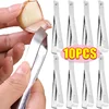 10/1pcs Stainless Steel Garlic Peeler Quickly Garlic Peeling Pig Hair Plucking Clip Manual Tweezers Gadgets Kitchen Accessories