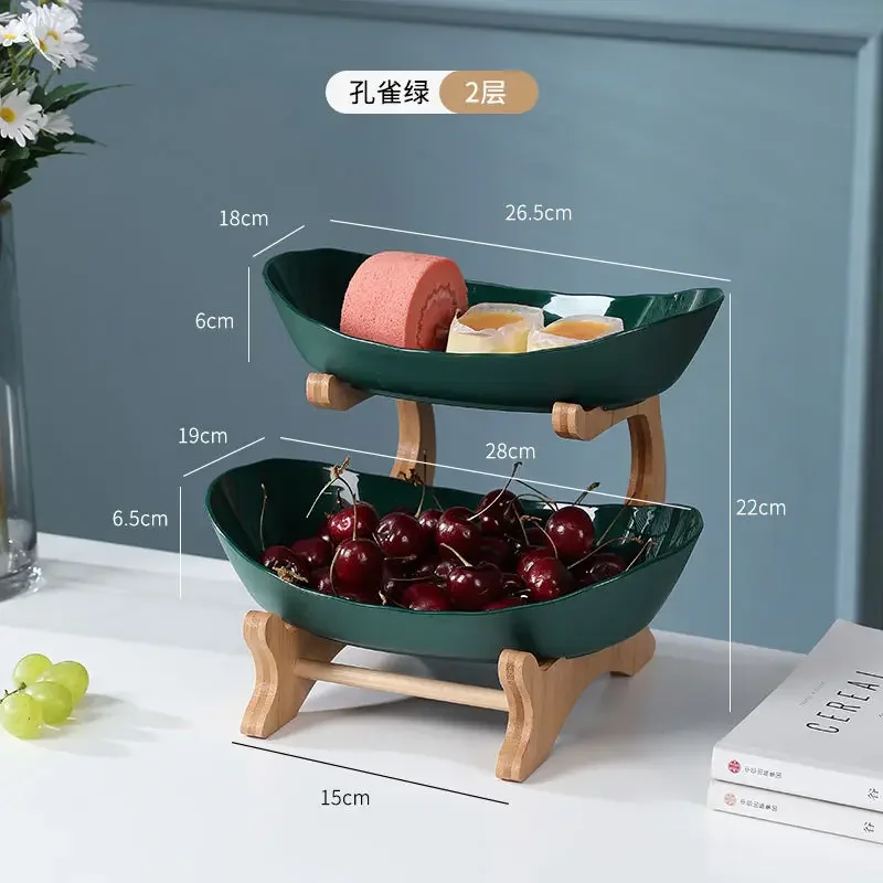 Plastic Storage Container 3-Layer Fruit Bowl Garden Snack Kitchen Dishes Afternoon-tea Cake Basket fruit plate snack bowl snack dish