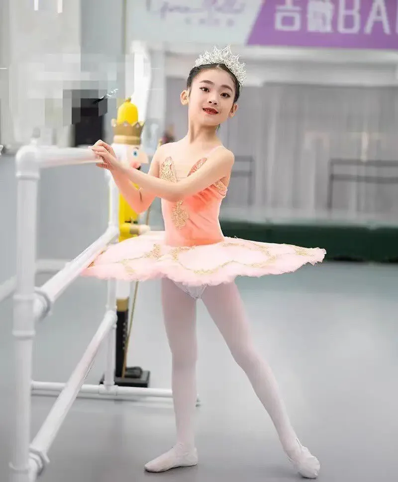 Orange Ballet Tutu Pancake Professional Swan Lake Ballerina tulles ...
