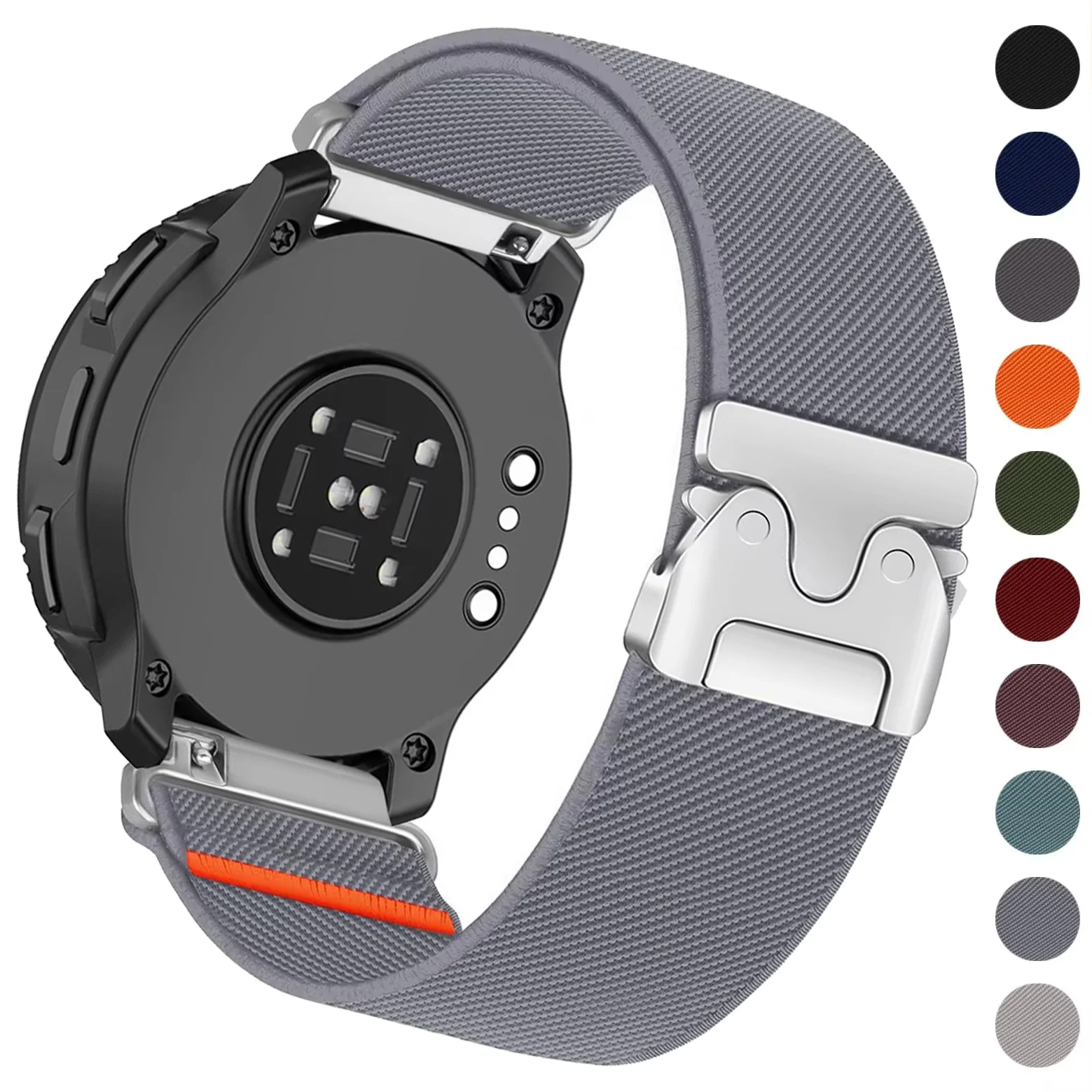 22mm Elastic Parachute Nylon Loop Watchband Strap