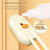 Cat Dog Pet Spray Massage Brush One Button Steam Spray Folding Rotatable Grooming tool Hair Bath 3 in 1 Hair Removal Brush Comb 2