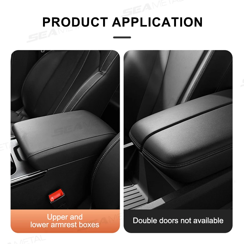 Suede Car Armrest Box Center Console Organizer