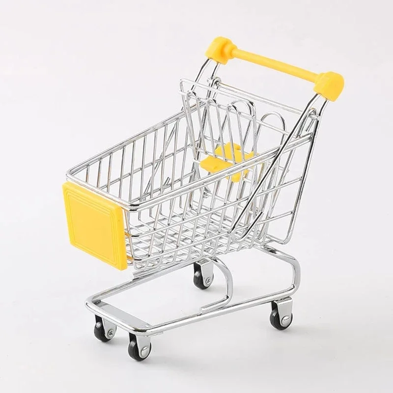 1 Pcs New Small Size Mini Kinderen Handkar Simulatie Kleine Supermarkt Winkel Wagentje Funny Winkelwagen Kid Toy 4