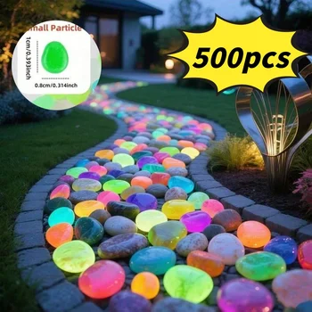 Piedras Luminosas, Guijarros Oscuros que Brillan en la Oscuridad para Decoración: Pecera y Jardín