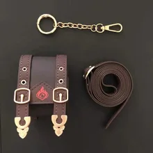  Genshin Impact klee small school bag wireless bluetooth earphone case leather case klee  backpack Dress up props 