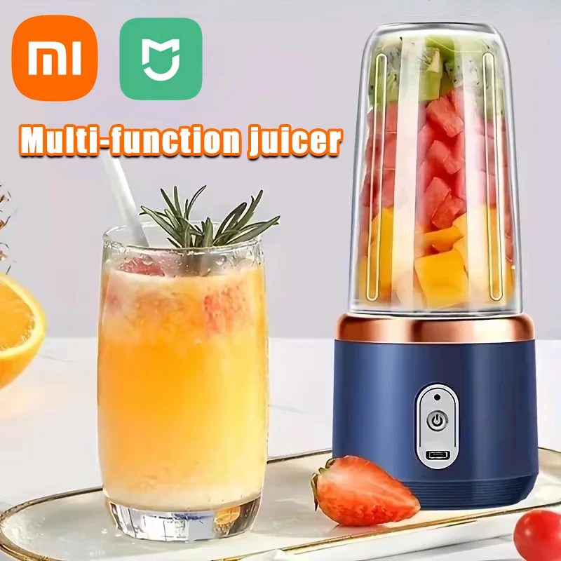 Fruit Juicer Xiaomi Electric Multifunctional Double Cup Portable Juicer Fruit Blender Milkshake Juice Maker USB Smoothie Blender