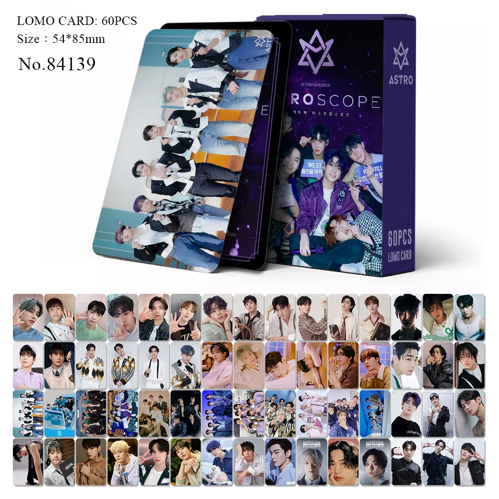 55pcs/set Kpop ASTRO Lomo Cards 2022 Seasons Greetings New Album Photocards collection High Quality Print Photo cards fan gift