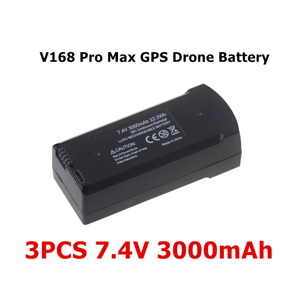 Caméra de surveillance V168 GPS 3000mAh - Lot de 1 à 3, Noir et couleurs