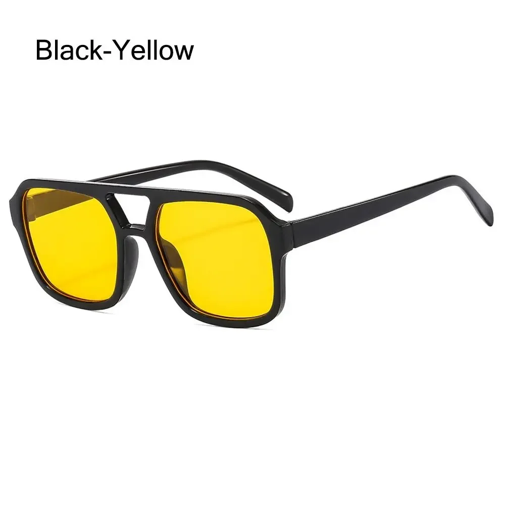 Retro Punk Square Frame Sunglasses - Anti-UV Beach Shades
