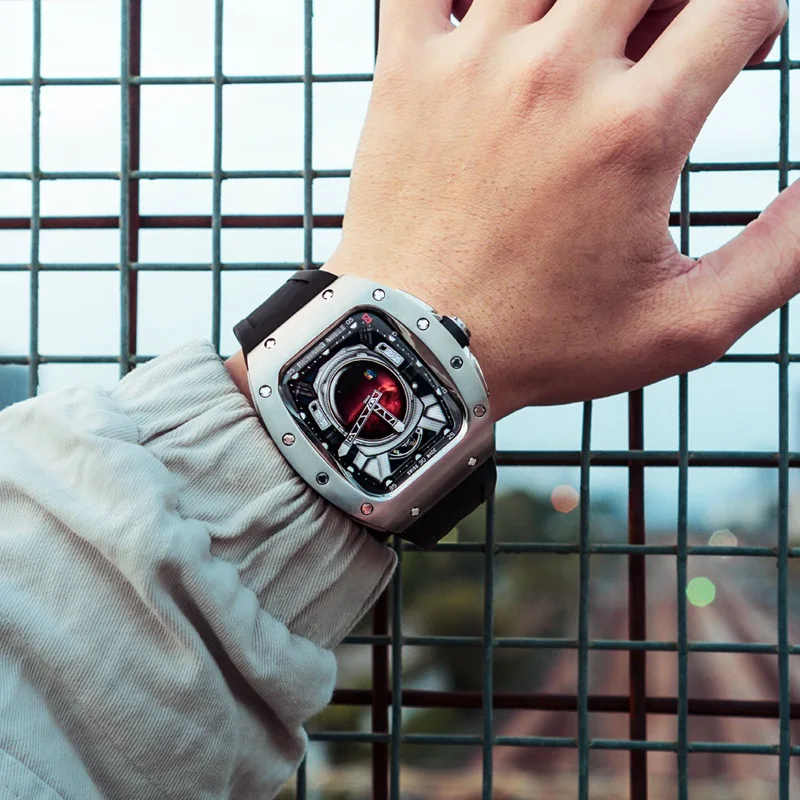 Custodia In Lega Di Titanio Per Apple Watch Series Cinturino Compatibile Apple Watch 44Mm 45Mm Iwatch Se 4 5 6 7 8 9 Series