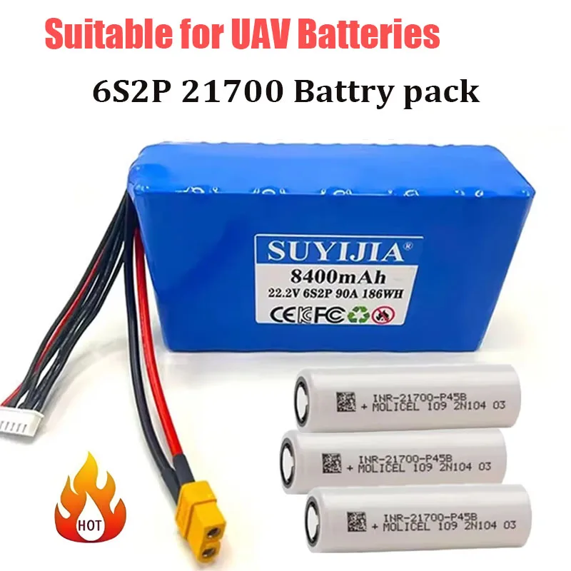 Batterie Li-Polymère 8400mAh 22.2V 6S2P pour RC - Personnalisable