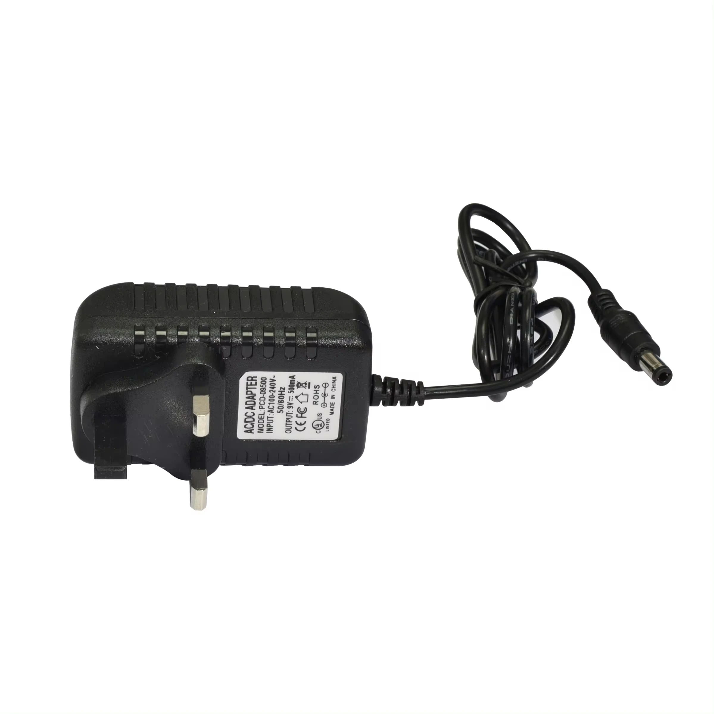 Voedingen voor Gitaar Effecten Pedaal 9V DC 1A Tip Negatief Adapter met 5-weg Daisy Chain-kabels Koorden Stroomvoorziening Oplader Muurlader voor BOSS Joyo Gitaar Bas Effecten Casio Keyboard Ruisvrij