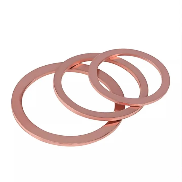แหวนรองซีลเรียบ ทองเหลืองแดง ทองแดงแดง M3 M4 M5 M6 M8 M10 M12 M14 M16 M18 M20 M22 M24 M27 M30 สำหรับเรือ แหวนซีลแบบกด แหวนรองซีล แหวนรองกันรั่ว DIN7603 4