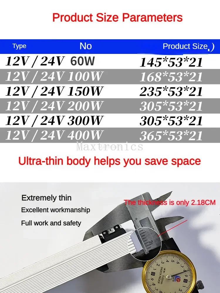 LED 초박형 전원 공급 장치, 조명 변압기 어댑터, LED 스트립 램프 드라이버용, AC220V 에서 DC12, 24V, 60 W, 100 W, 150W, 200W, 300W, 400W