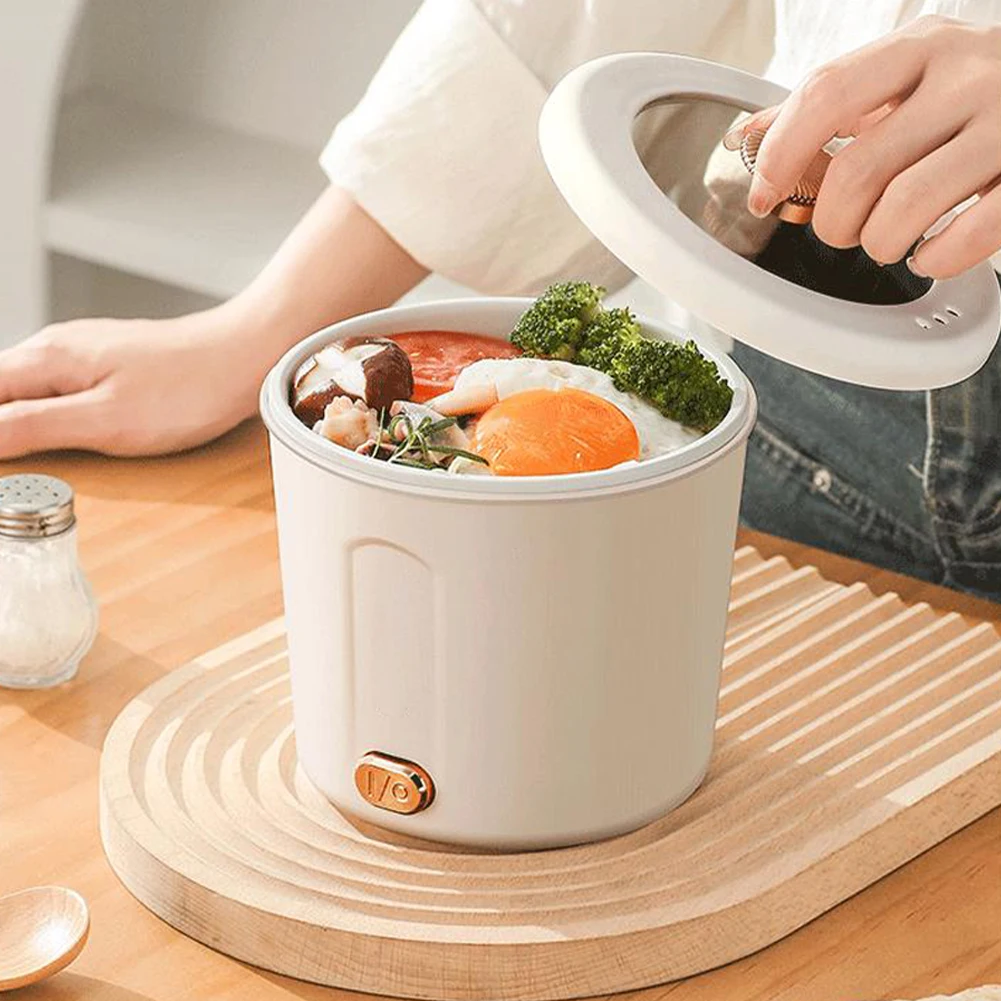 Portable Electric Pot, Hot Pot Electric With Detachable Power Cord, Button Control, Anti Dry Burning Function, Circular Embedded