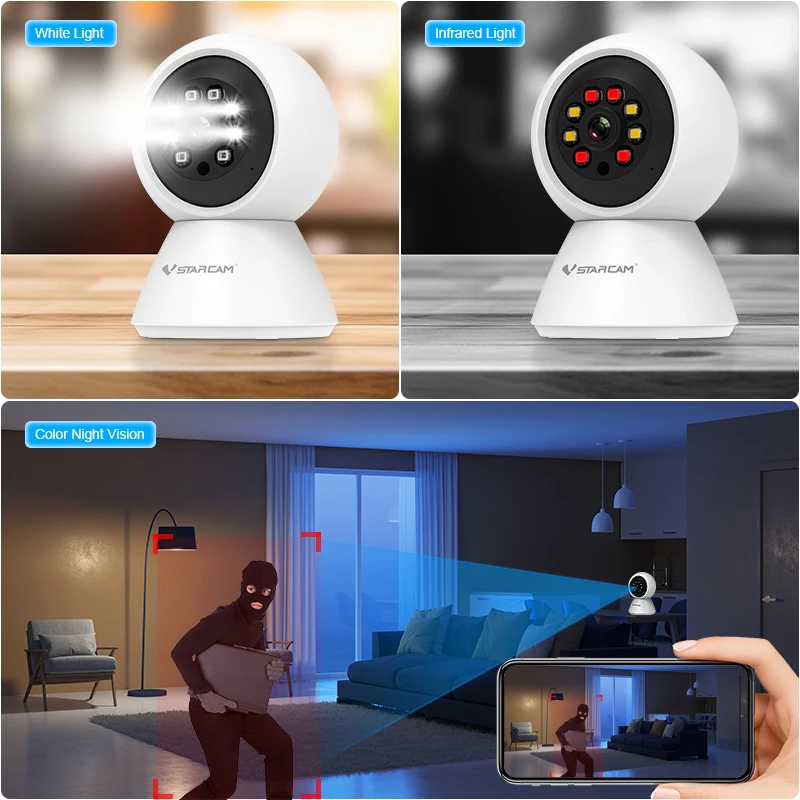 Vstarcam-Smart Home Indoor Camera Vigilância, Wi-Fi, Wireless