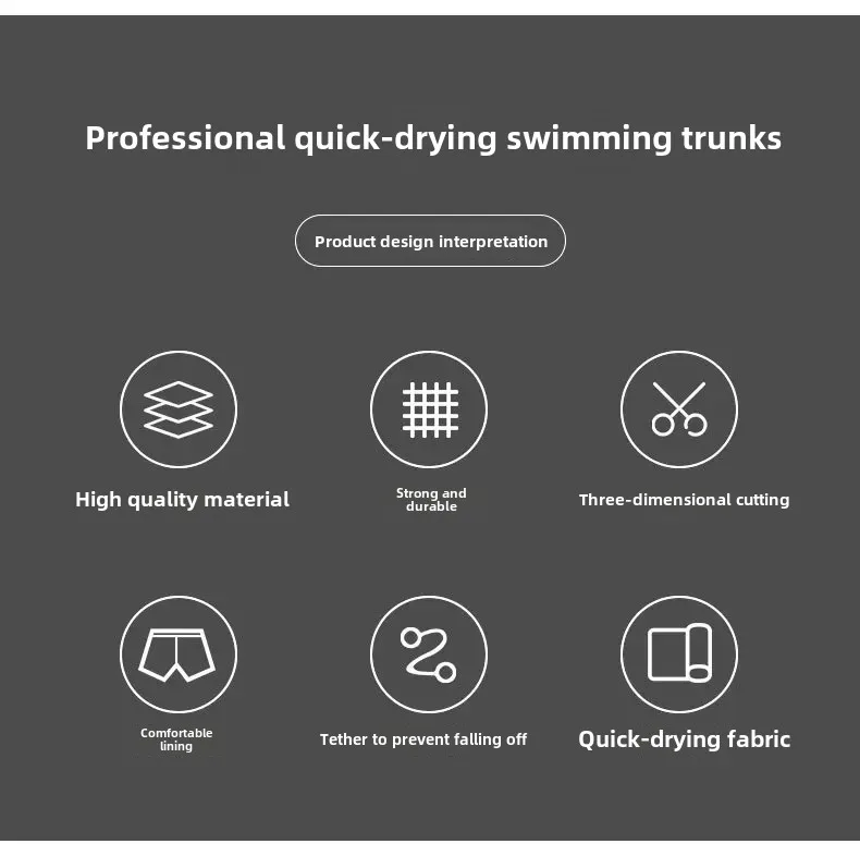 Men's Plus Size Quick-Dry Anti-Embarrassing Swimwear