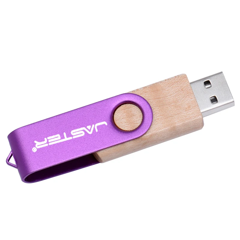 JASTER 새로운 USB 2.0 나무 회전식 USB 고속 플래시 드라이브 64GB 32GB 16GB 4GB 메모리 스틱 사진 웨딩 선물