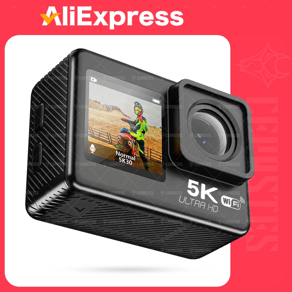 Cámara De Acción 4k 60fps Wifi 2 Pantalla Táctil Impermeable | Meses